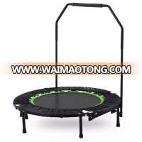 Durable Fitness Trampoline with Handle Folding Exercise Rebounder Trampoline for Adults