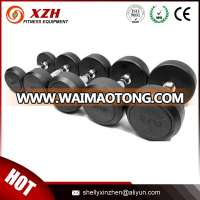 Hot sale high quality gym exercise equipment weight lifting rubber dumbbell set