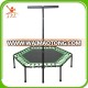 50-inch Hexagonal Fitness Mini Trampoline With Adjustable Handle Bar For Adults